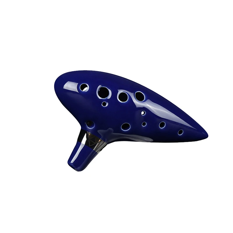 Ocarina Ceramic Legend Of 12 Holes Ceramic Alto C Ocarina Flute Blue