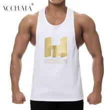 Новинка, мужская майка без рукавов для спортзала, летняя майка для бега, хлопковая дышащая мужская майка, майка для спортзала, тренировки, фитнеса, футболка, Спортивная рубашка