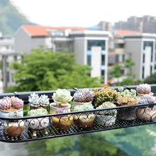 Railing Flower Rack Household Suspension Iron Art Of Shelf Guardrail Hanging Type Flowerpot Pylons Balcony Meaty Flower Airs