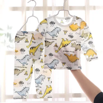 

Cheap Baby Pajamas Kids Clothes Child Home Clothes Spring Summer Cotton Long Sleeve Set Children's Clothing Pajamas