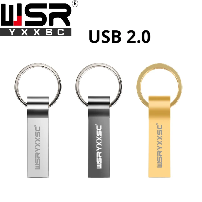 key chain metal usb2.0 pen drive 32gb 64gb 128gb high speed flash drive 4gb 8gb 16gb real capacity waterproof Portable usb stick