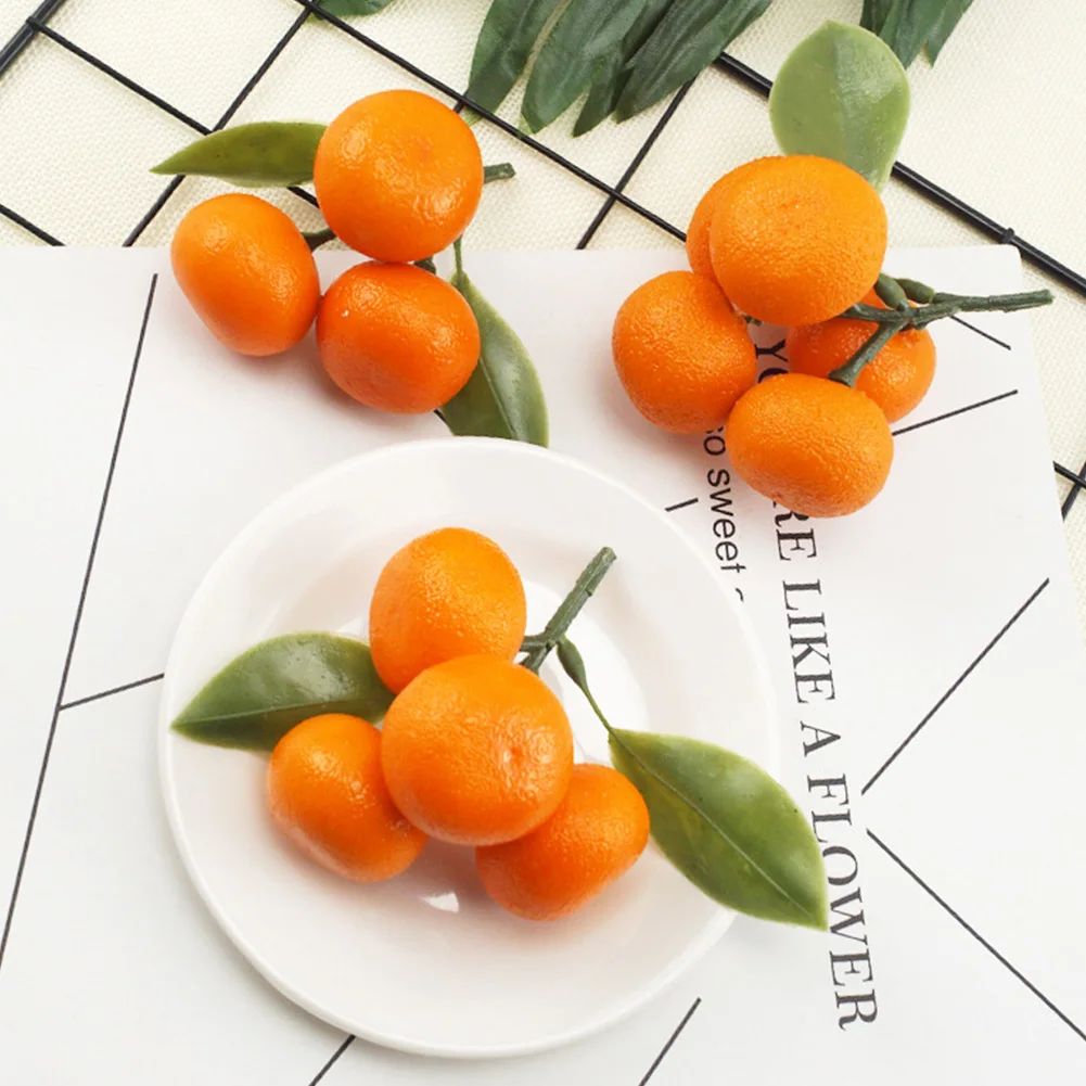 Orange Simulation Decorative Artificial Fruits Fake Lifelike Dining Room Desktop Small Tangerine Home Ornament Kitchen Festival