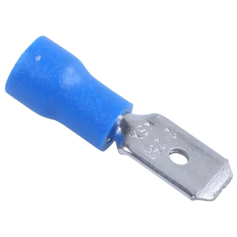 50 Pair Female&Male Spade Semi Insulated Electrical Crimp Terminal Connector Kit Blue