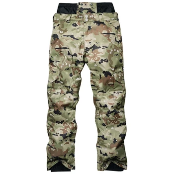 

Pockets Thicken Outdoor Mountaineering Warm Breathable Winter Camping Men Ski Pants Windproof Waterproof Zipper Hiking Snowboard
