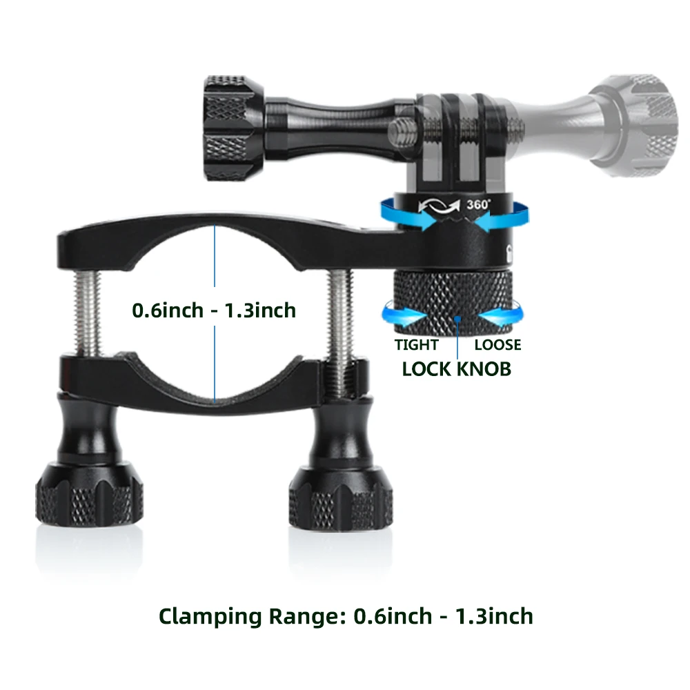 Обновленная версия(вращение на 360 ° и блокировка в любом направлении) 0,6-1,3 дюймов Полностью алюминиевый руль для велосипеда/мотоцикла, подседельный штырь, лыжный полюс Mou