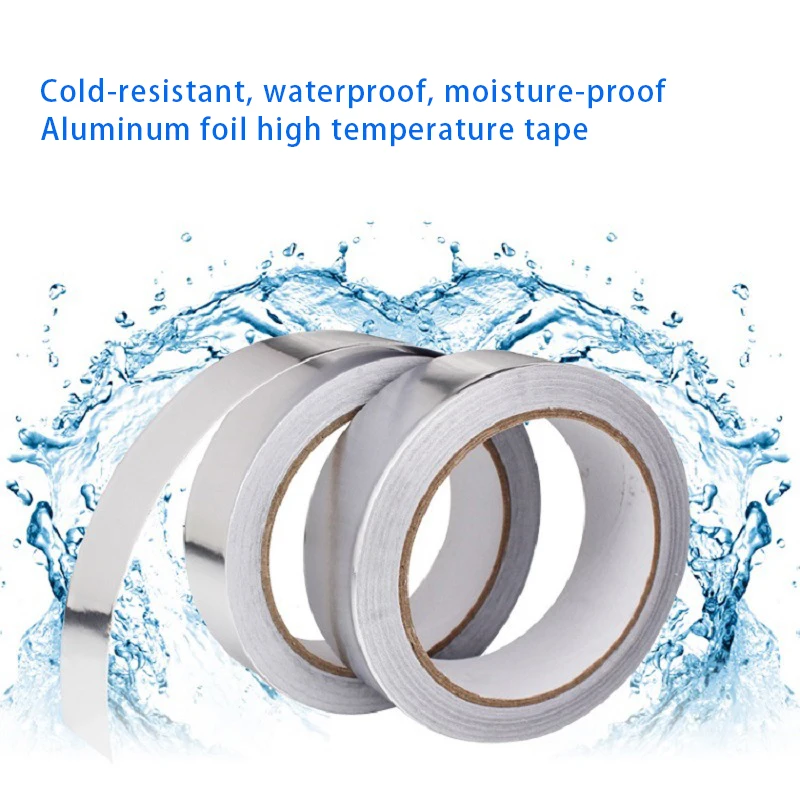 

Practical Super Fix Thickened Tape High Temperature Sealed Stick Waterproof Hood Sealing Tape Aluminum Foil Self Adhesive Tape