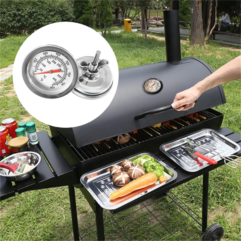 Stainless Steel Barbecue Thermometer Pit Wood Smoker Thermometer Temperature Gauge Celsius Grill Pit Thermometer For Kitchen 3