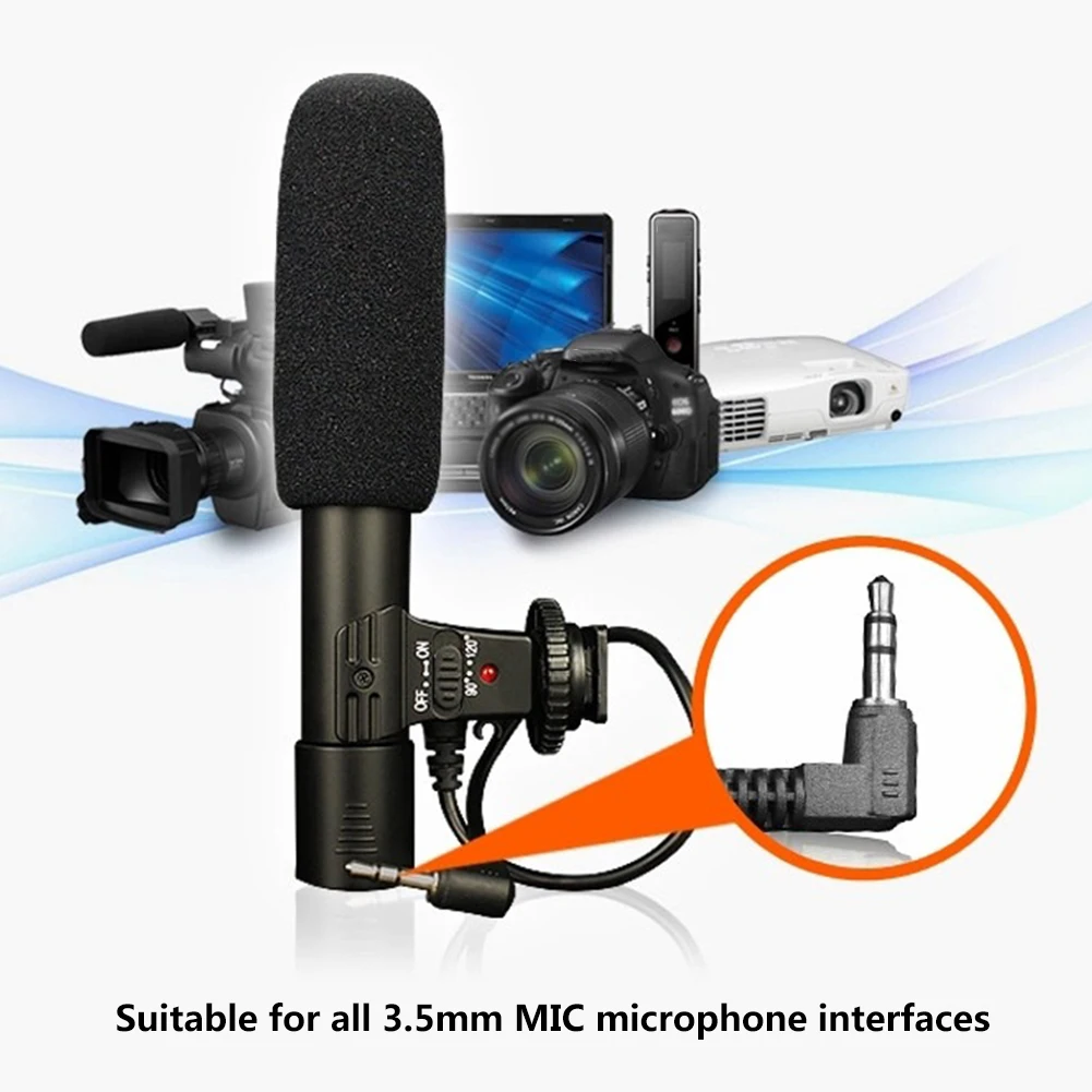 MIC-01 DV стерео звукозапись аксессуары Студийный микрофон ветрозащитная крышка профессиональное интервью цифровая зеркальная камера черный