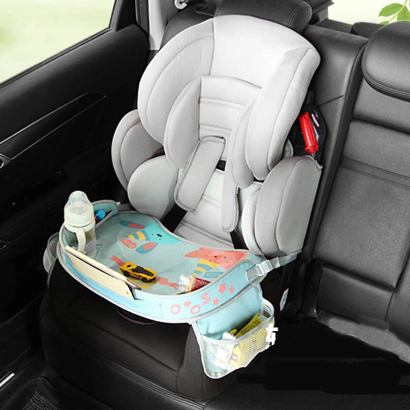 Waterproof Child Baby Car Seat Tray Stroller Kids Toy Infant Car Folding Table Toddler Food Water Holder Desk In-car Accessories