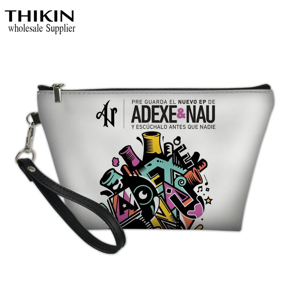

THIKIN Adexe & Nau Logo PatternLadies Makeup Bag Neceser Toiletry Organizer Storage Pouch Women Cosmetic Bag Travel Make Up Bags