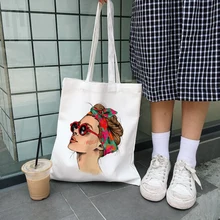 Harajuku модная женская сумка-тоут, Корейская Милая Холщовая Сумка для покупок, Студенческая сумка на плечо, сумки, дорожная Складная Сумка-тоут