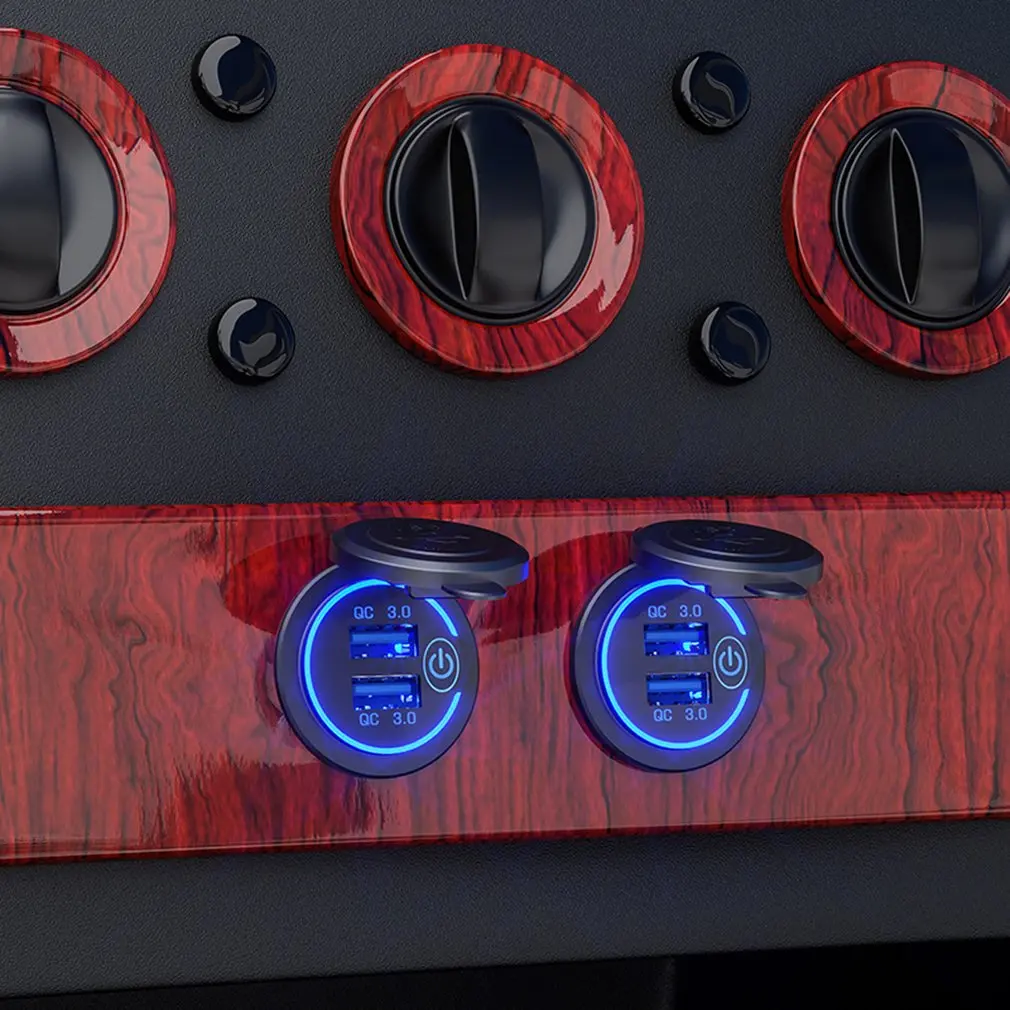 QC3.0 автомобильное зарядное устройство универсальное 2 порта USB Автомобильное зарядное устройство для iPhone samsung Xiaomi автомобильное зарядное устройство со светодиодным индикатором