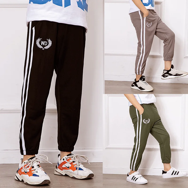 Коллекция года, летняя одежда новые стильные штаны для мальчиков детские противомоскитные штаны-капри летние противомоскитные штаны для больших мальчиков, тонкие брюки