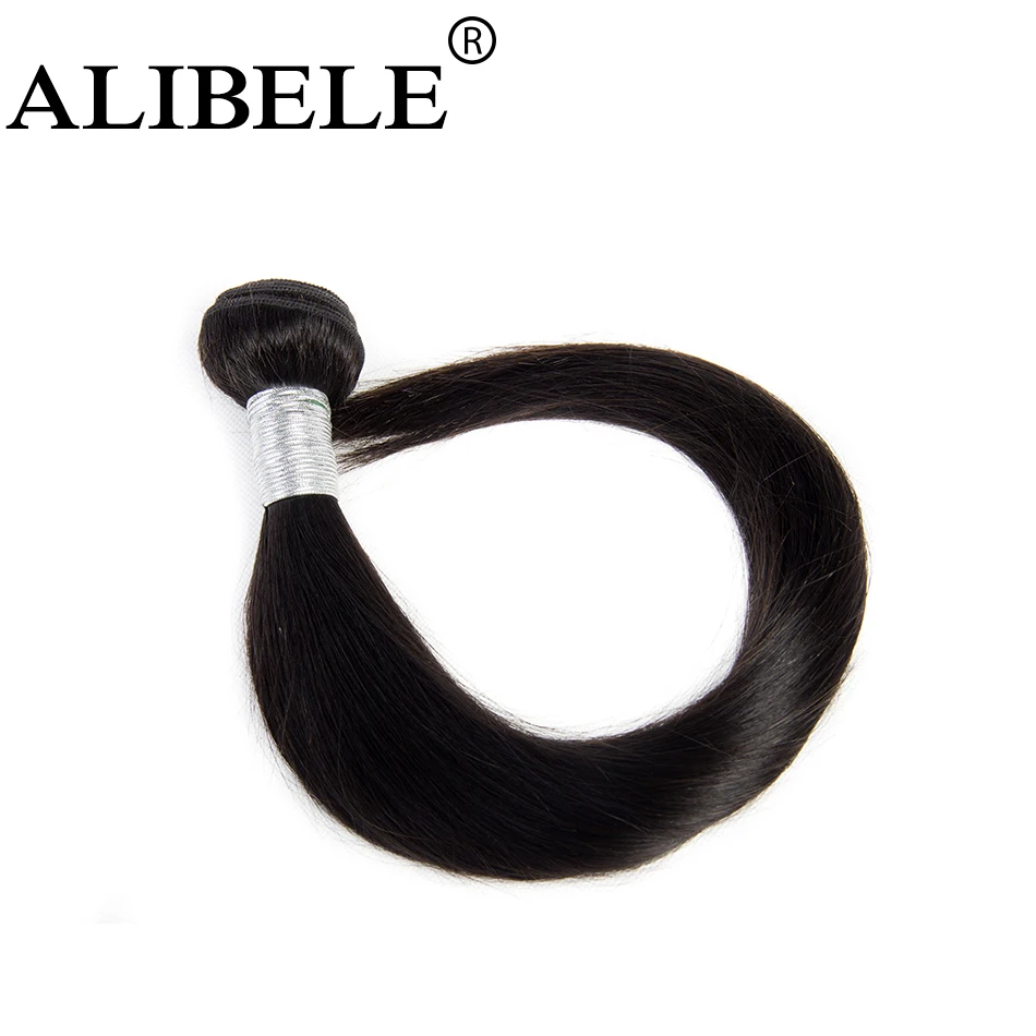 Alibele бразильские Прямые пряди с фронтальной Closure10-30in Remy человеческие волосы 3 пряди с 13x4