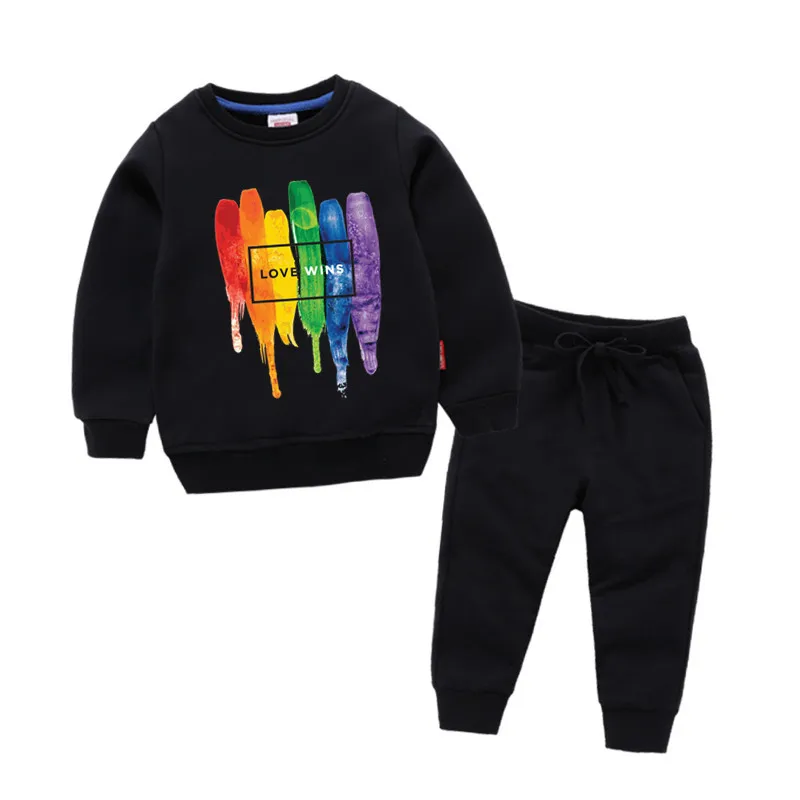 

Children's Lgbt Love Wins Print Cotton Hoodies Sweatshirts Girl Kids Cotton Pullover Tops Baby Boys Autumn Clothes