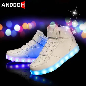 

Size 25-37 Children Casual Shoes with Light USB Charging Glowing Sneakers Led Shoes with Luminous Sole Children Glowing Sneakers