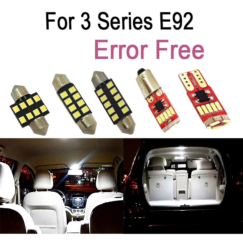 

21x LED Bulb Interior reading Light Kit for BMW 3 series E92 Coupe M GTS 316i 318i 320d 320d xDrive 320i 320xd 323i (2006-2013)