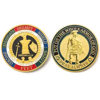 

19/5000 God Armor Guard The Soldier New Donald America Great Again President Commemorative Challenge Coin Gift Home Decoration