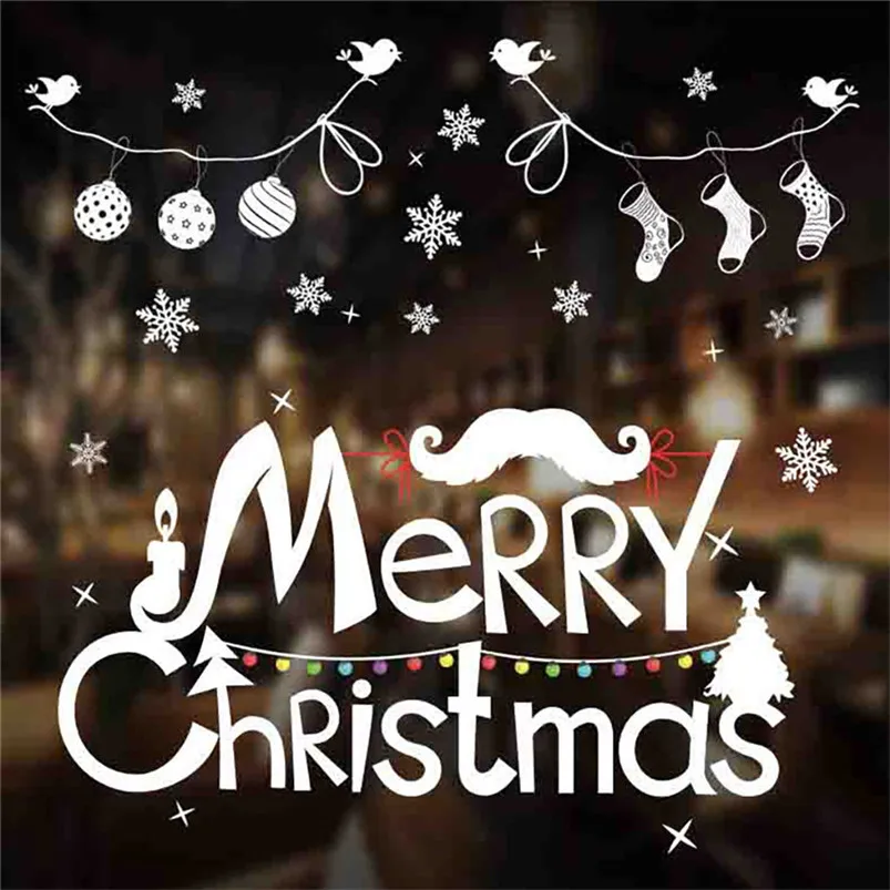 DIY Christmas Stickers Window Wall Home Decor Christmas Stickers Navidad Stickers Muraux Pour Enfants Chambres 30OCT2410