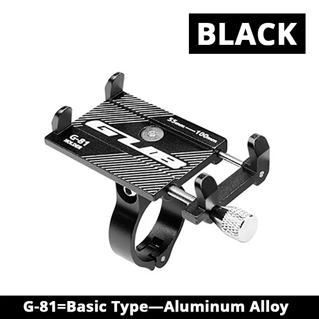G81 basic Black Алюминий сплав поворот велосипед мобильный телефон сиденье навигации Anti-shake Горный Дорожный Велосипед Мотоцикл Велосипед держатель для мобильного телефона - Цвет: G81 basic Black