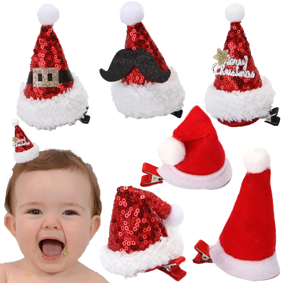 

Christmas Decorations 2022 navidad Merry Christmas hairpin Girls Hair Accessories christmas hat gift bags 2022 New Year Gift