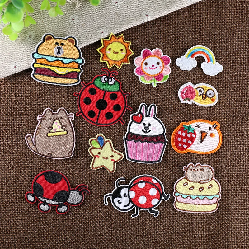 Cartoon Embroidery Patch Post Cute Beetle To Repair The Hole Clothes Small Decoration Pastry Pentagram Pattern | Дом и сад