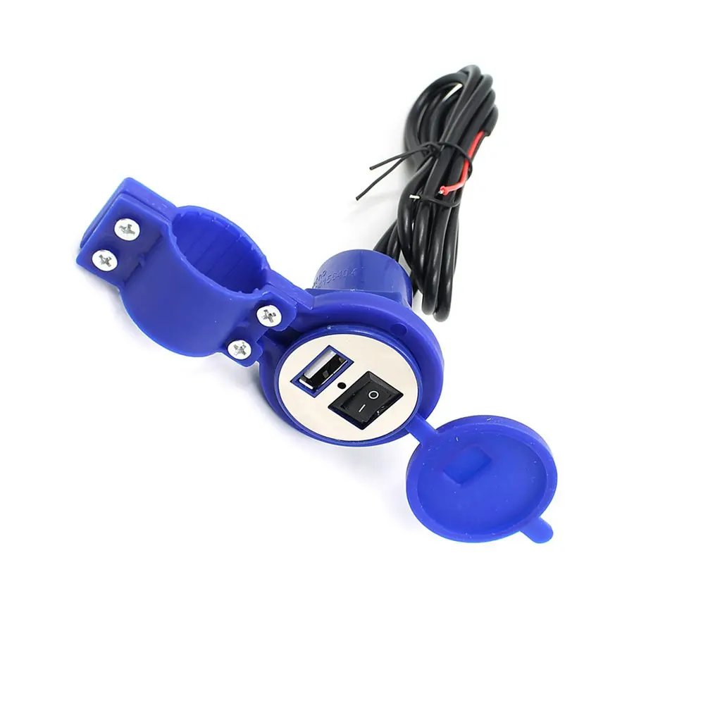 Мотоцикл Usb Автомобильное зарядное устройство с переключателем водонепроницаемый Usb скутер модифицированный мобильный телефон зарядное устройство 12 В материал рекламы