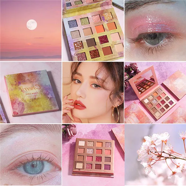 16-color Shimmer Matte Eyeshadow Palette Long Lasting Waterproof Smudge-proof Eye Shadow