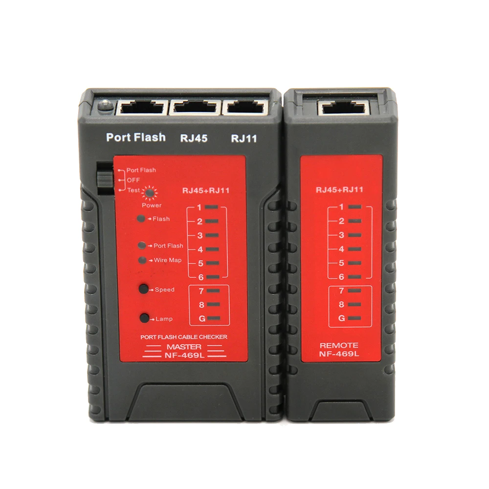 

NF-469 Network Cable Tester RJ45 RJ11 Tester for Ethernet LAN Cable Landline Phone Wire Testing Tool
