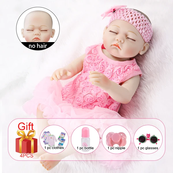 Clearance In Russian 20 Inch Reborn Baby Doll Full Soft Silicone Vinyl Sleeping Girls Boys Dolls Best Gift For Children No hair Girl body