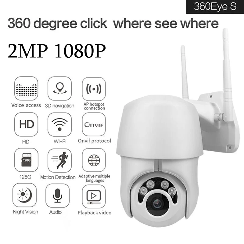 

IP-камера купольная, 1080P, Wi-Fi, ночное видение
