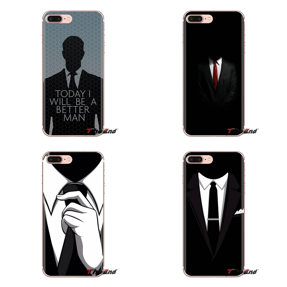 Silicone Skin Cover Dark Suit Mystery Man Men in Black For Samsung Galaxy S3 S4 S5 Mini S6 S7 Edge S8 S9 S10 Plus Note 3 4 5 8 9 |