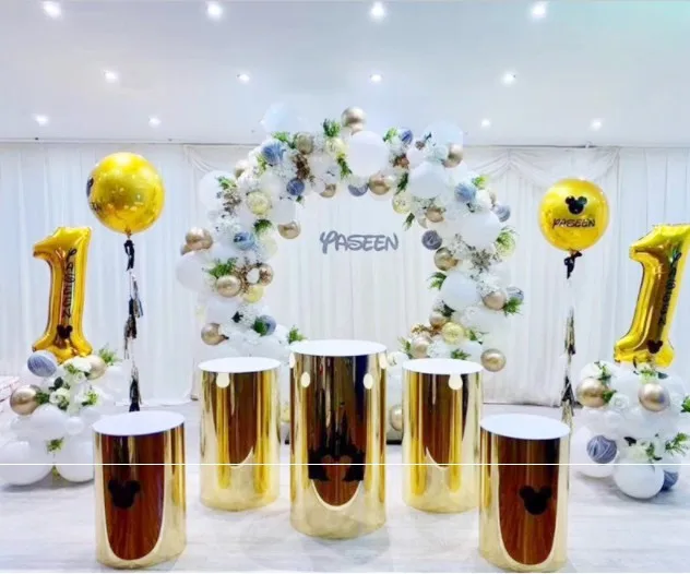 

Gold Color Wedding Column Dessert food Table Cake Stand Party Supply event props