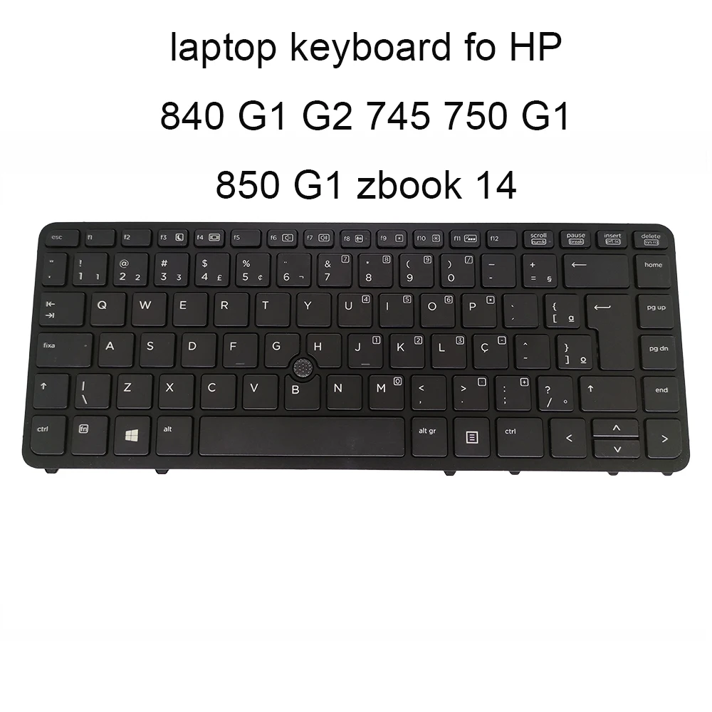 OVY клавиатура с подсветкой для HP Elitebook 841 G1 745 750 zbook 14 736654 201 черный рамкой BR