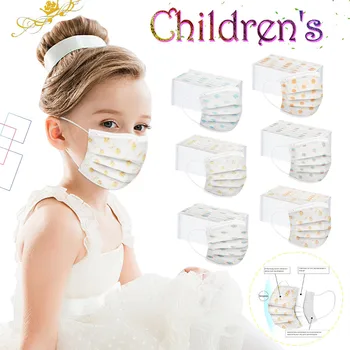 

50pcs Disposable Mask For Children Mascarilla Mascarar Printed Cover 3-layer Cartoon Face Masks Masque Mondkapjes Mascaras
