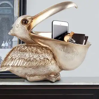 

Nordic Toucan Ornament Decoration Jewelry Key Storage Resin Big Bird Crafts Decoration Living room Entrance Office Table statue