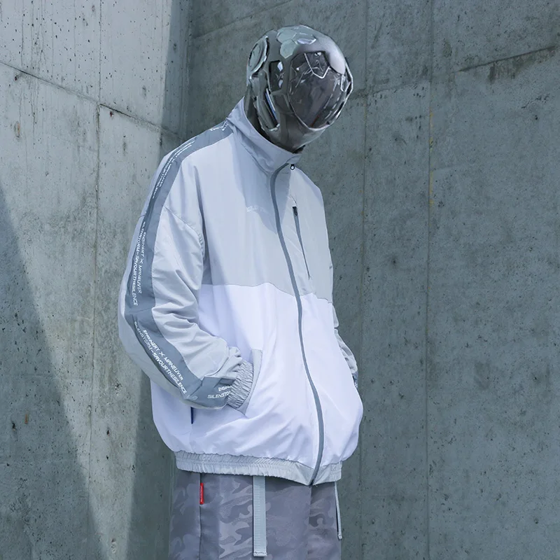 SILENTSTORM reflective jacket mens coaches jacket techwear