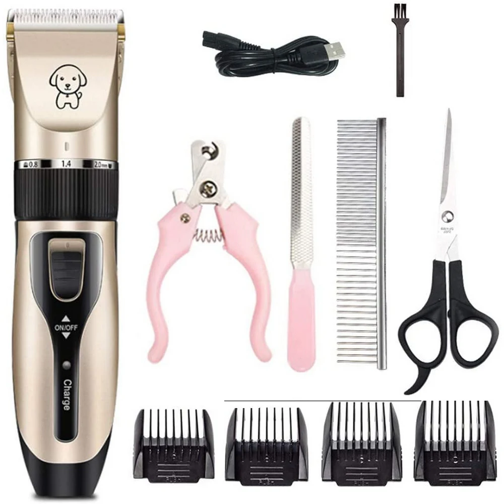 Dog Hair Clippers Low Noise USB Rechargeable Pet Professional Grooming