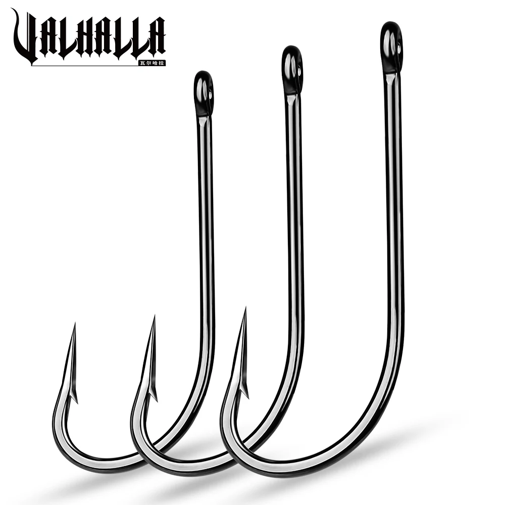 

VALHALLA 1000pcs JIG Fishing Hooks 2-5/0# Long Shank Circle Carp Fishhooks Single Jig Fish Hook Pesca Fishing Tackle