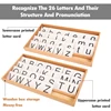 Children Montessori Activity Alphabet Box Language Toy Printed ABC Card Red Blue Letters Open Ended Educational Toy Teacher Aids 2