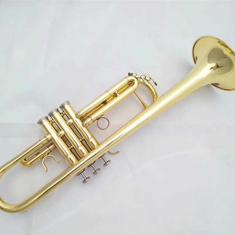 

Hameron Small Copper Tube Western Musical Instrument B Flat Three-tone Trumpet Beginners Playing Electrophoresis Gold Three-tone