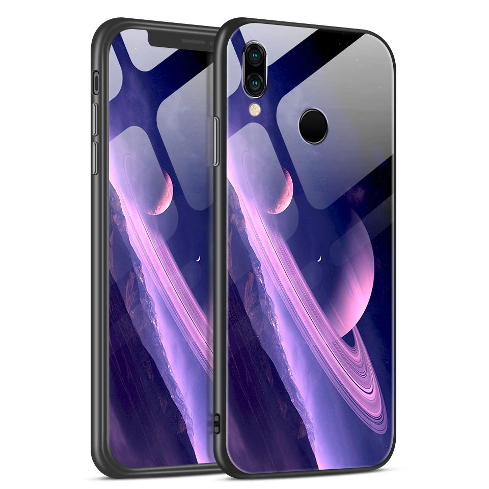 W365 Для huawei P20 Lite Pro Plus TPU Мягкий край задняя крышка из закаленного стекла чехол для телефона huawei P20lite/Nove3e модный жесткий чехол - Цвет: W365