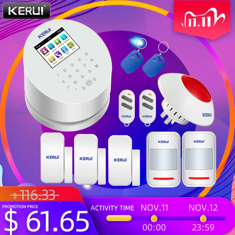 KERUI W2 Wi Fi PSTN GSM сигнализация панель беспроводной сигнализации домашняя охранная