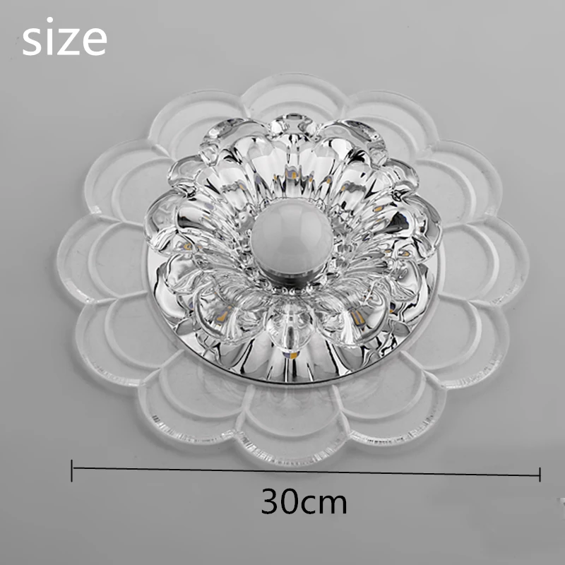 Светодиодный потолочный светильник с кристаллами в виде лотоса, скрытая лампа, Домашний Светильник