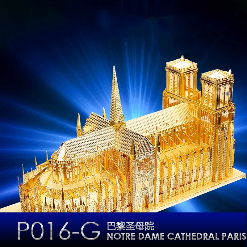 

3D Metal-Model Kit Notre Dame Assembly Laser Cutting DIY- Model-Puzzle Construction Educational Toys