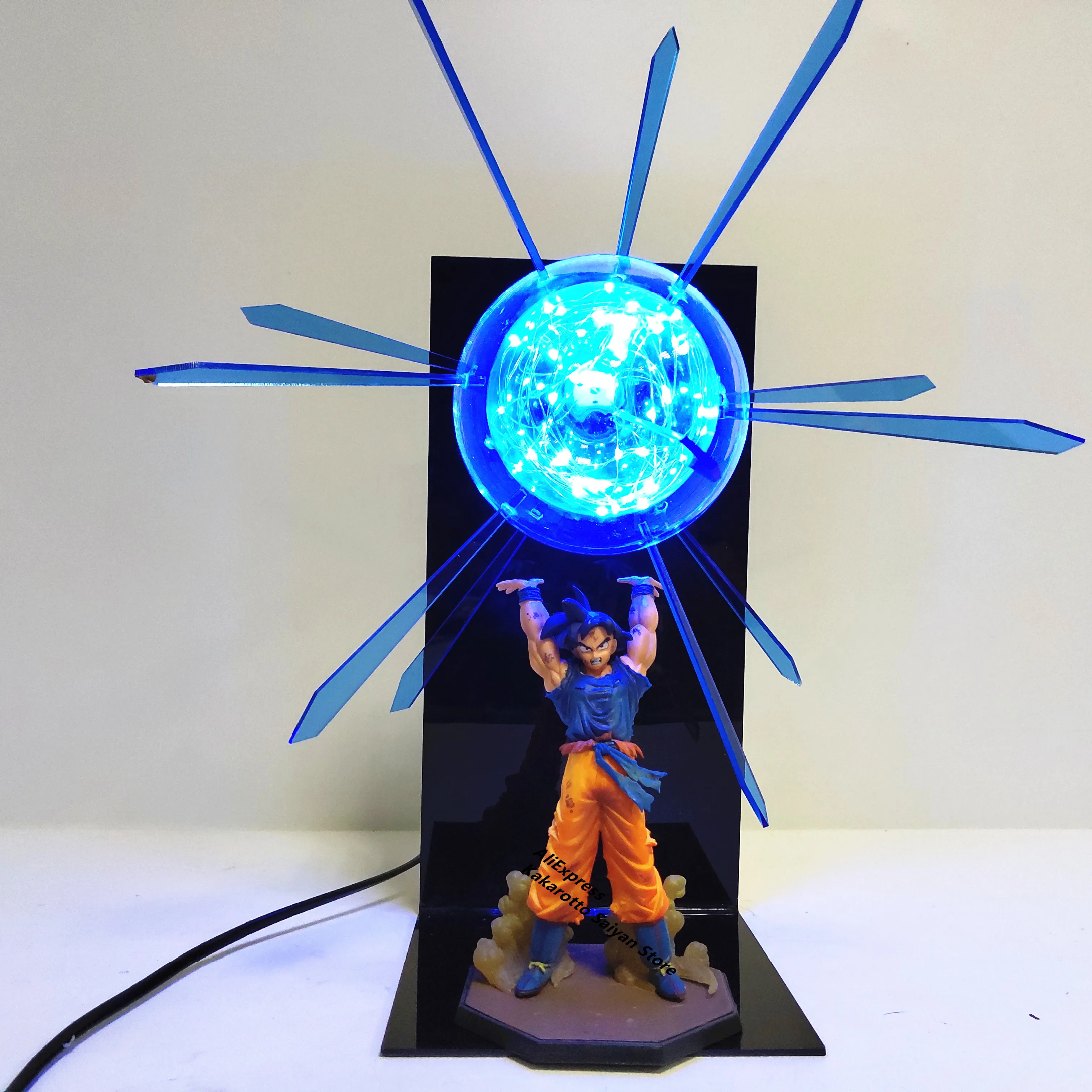 Dragon Ball Z Son Goku Genki damaSpirit Bomb ПВХ фигурки, светодиодный светильник, модель Dragon Ball Super Spirit Bomb, светодиодная фигурка аниме