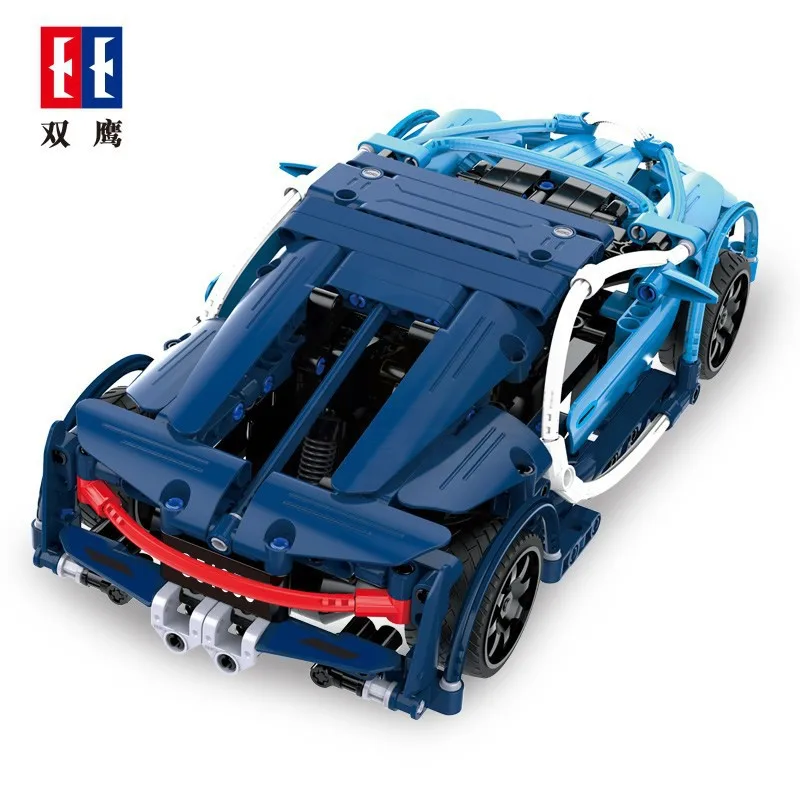 

Double e C51053 Electric Remote Control Blue Phantom Sports Car Children'S Educational Fight Inserted Assembled Building Blocks