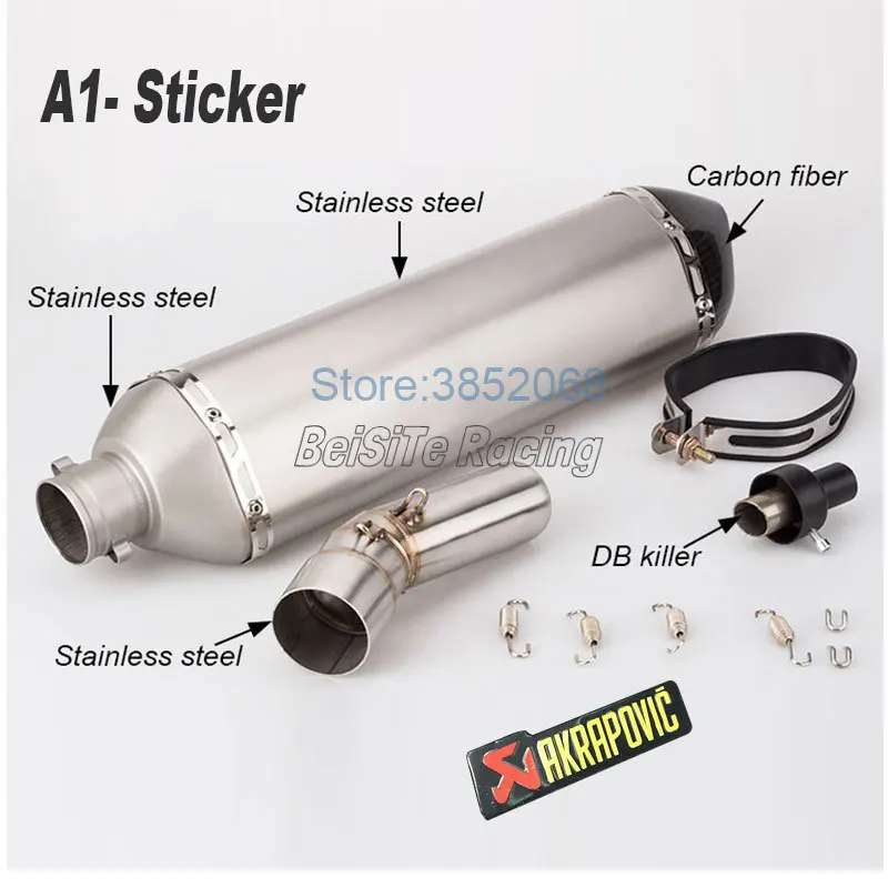 Мотоцикл Akrapovic лазерный логотип выхлопной мотоцикл из углеродного волокна глушитель Escape с Db Killer для F800gs F650gs F700gs F800R