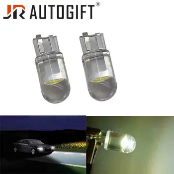 

car-styling 200pcs/lot LED W5W T10 194 168 transparent W5W COB 1SMD Led Parking Bulb Auto Wedge Clearance Lamp Bright White 12V