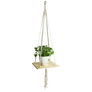 

Hand Made Flower Basket Green vine Pot Planter Hanging Vase Container Wall Plant Basket For Garden hgv01